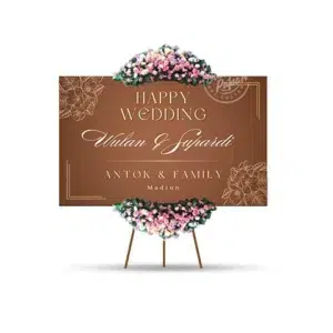 Bunga Papan Wedding - Bunga Papan Pernikahan Happy Wedding