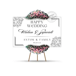 Bunga Papan Wedding - Karangan Bunga Pernikahan